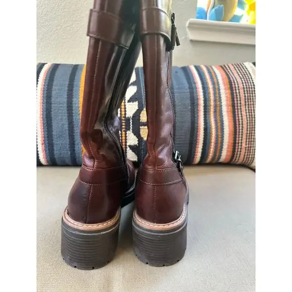 Naturalizer W’s Jagger Mid-Calf Lug Sole Boots in DK. Brown Size 10 - Picture 8 of 9